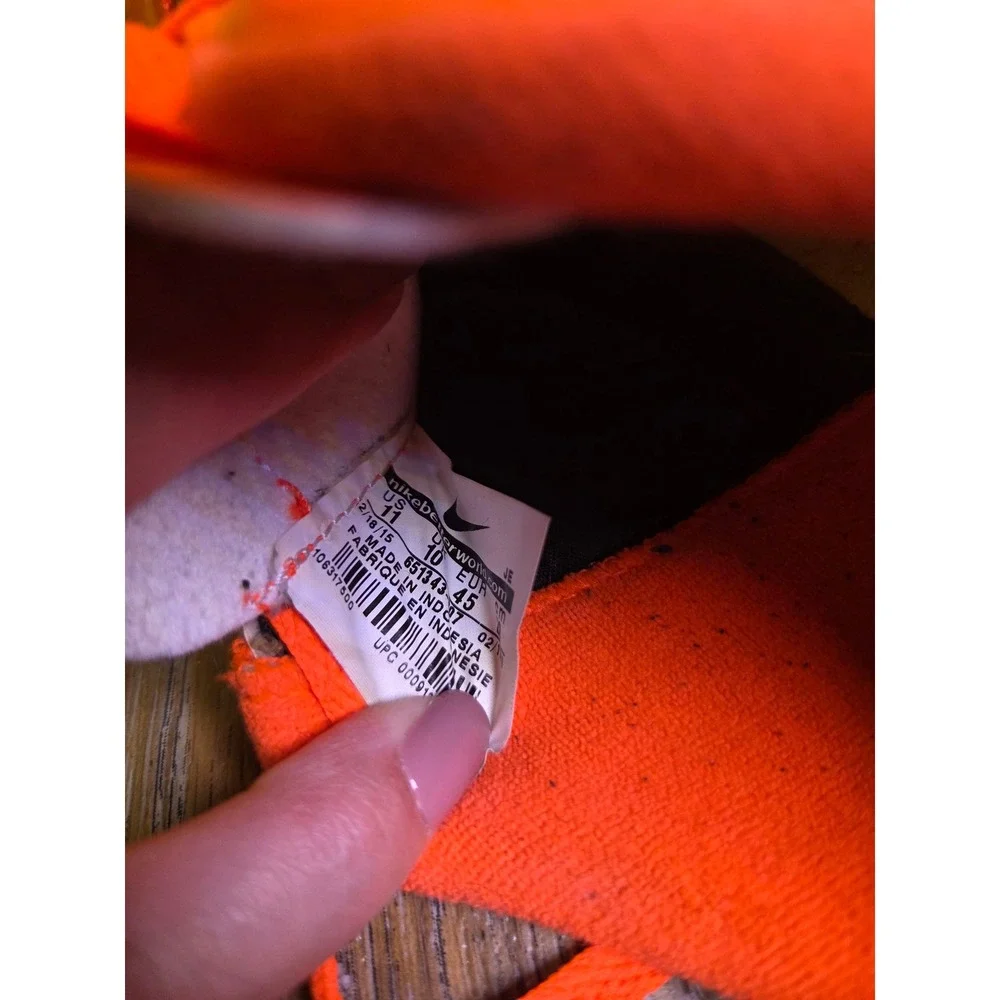 Nike Mens 11 Magista Onda FG Soccer Cleats Total Orange Volt Yellow - Picture 6 of 6